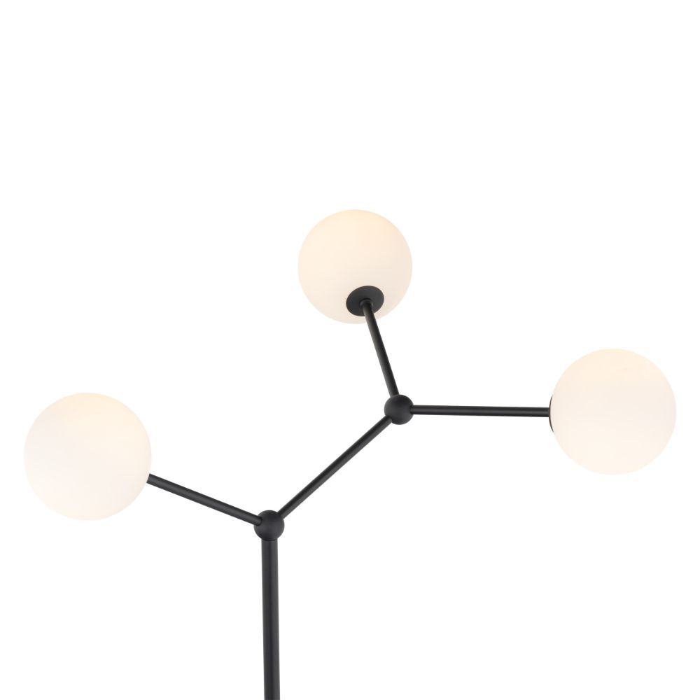 Czarna podłogowa lampa Fairy z kloszami ze szkła