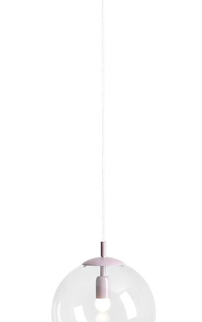Wisząca lampa Globe Lilac z kloszem ze szkła