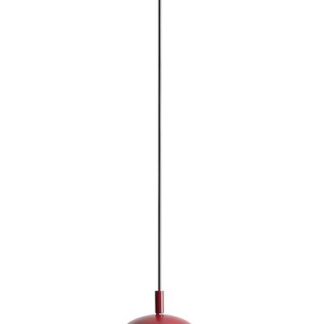 Wisząca lampa Globe Red Wine z dużym, przezroczystym kloszem