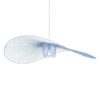 Stylowa lampa wisząca w kształcie kapelusza z niebieskim kloszem