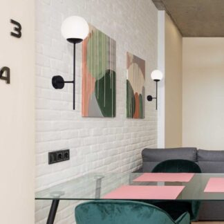 Elegancki czarny kinkiet Savoy