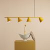 Wisząca lampa FORM 4 w kolorze musztardowym
