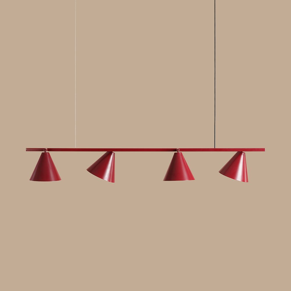 Wisząca lampa FORM 4 w kolorze czerwonego wina