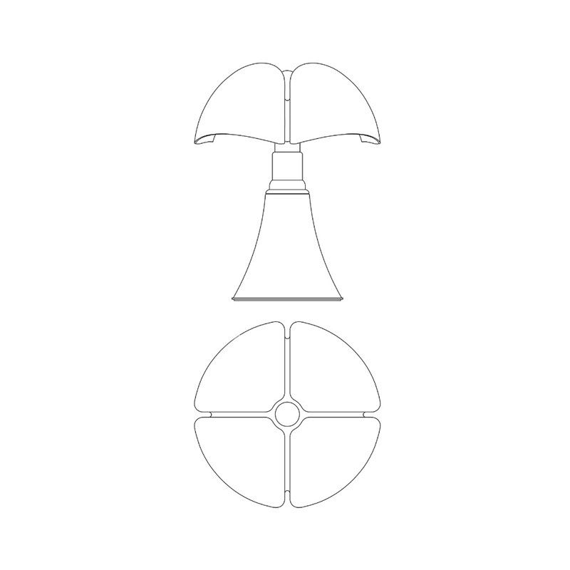 Biała przenośna lampa stołowa Minipipistrello