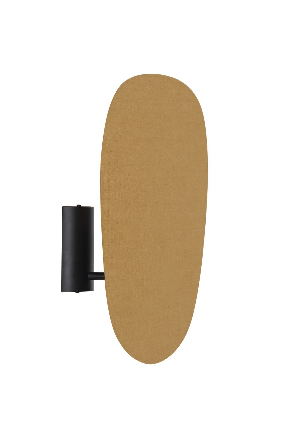 Kinkiet Screen 70's z jednym źródłem światła – curry z lnianym abażurem