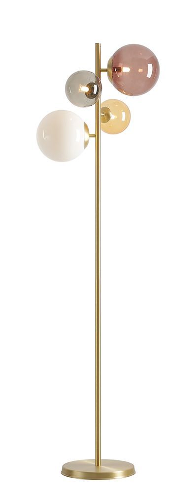 Lampa podłogowa Bloom w wielokolorowej wersji z szklanymi kloszami