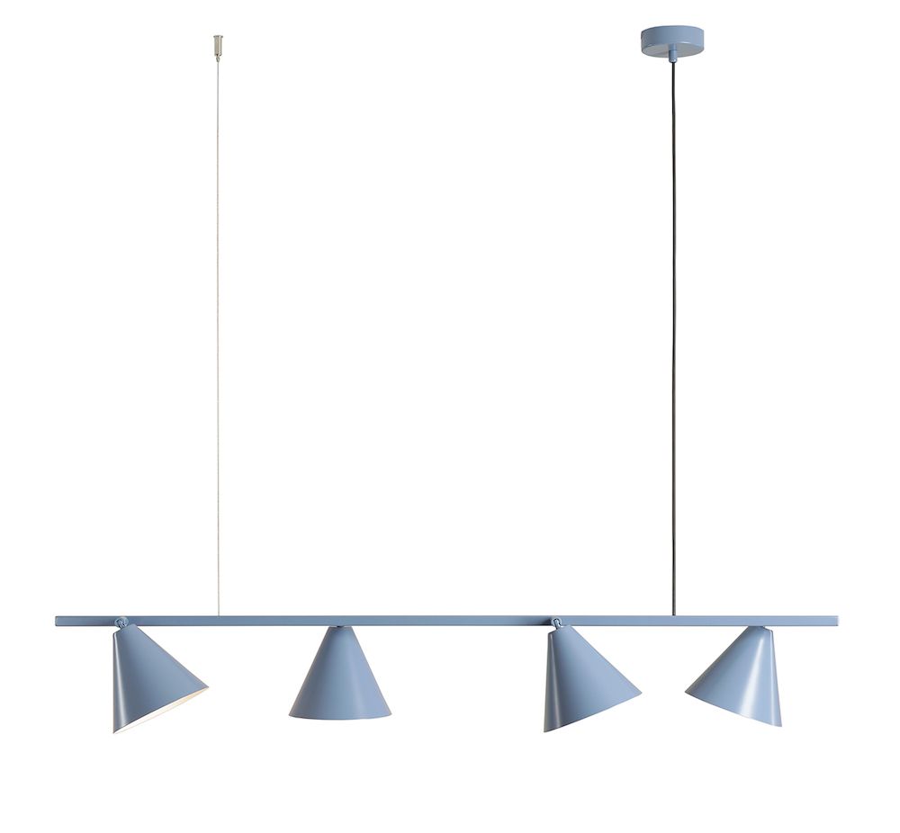 Wisząca lampa FORM 4 w kolorze Dusty Blue