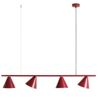 Wisząca lampa FORM 4 w kolorze czerwonego wina