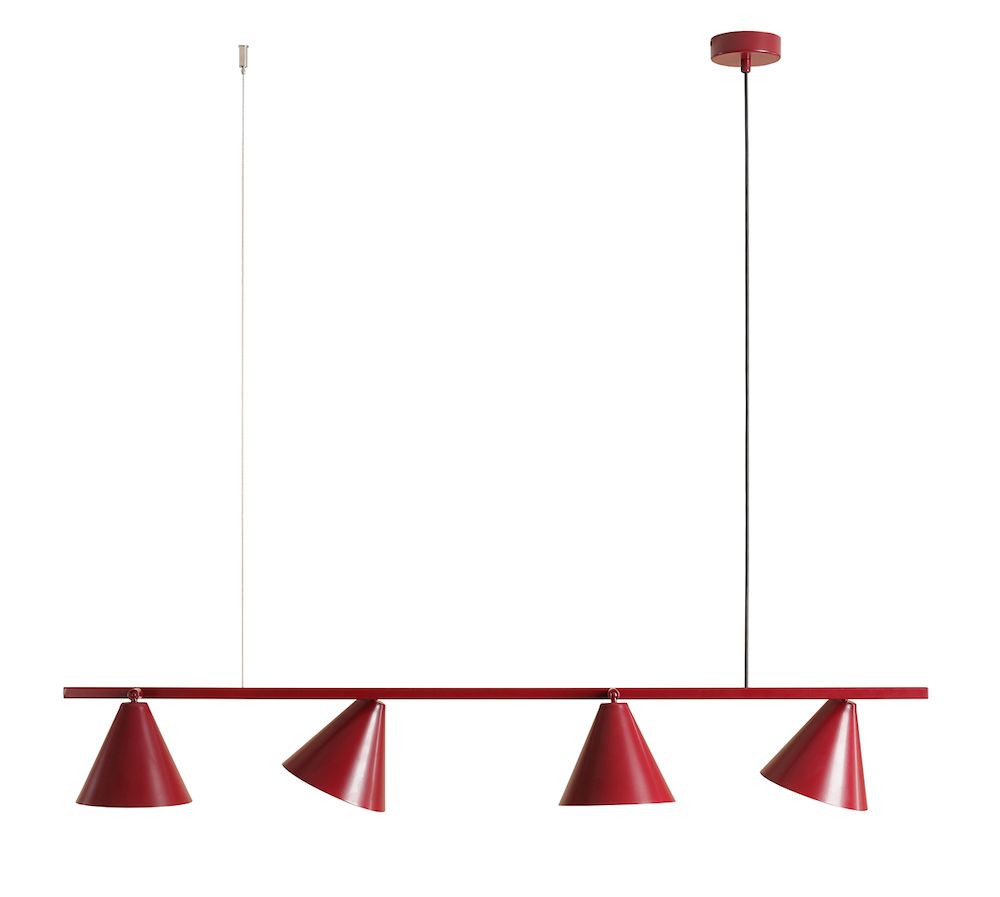 Wisząca lampa FORM 4 w kolorze czerwonego wina