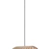 Wisząca lampa Nature Dark S wykonana z brązowego forniru