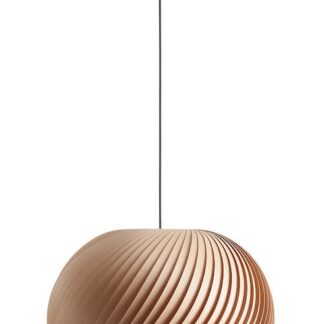 Duża wisząca lampa Nature Dark XL z brązowym abażurem w kształcie kulistej rozety