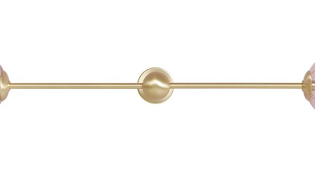 Lampa Pink Pearl L 2 – mosiądz z kulistymi kloszami w odcieniu różu