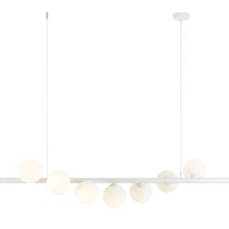 Wisząca lampa Wave 7 w białym kolorze