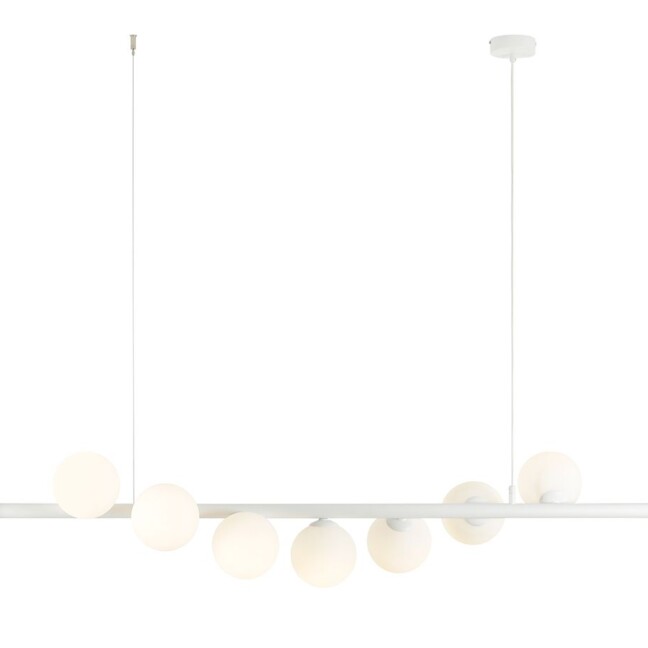 Wisząca lampa Wave 7 w białym kolorze