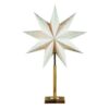 Świąteczny lampion Solvalla z drewnianą podstawą i szklaną osłoną