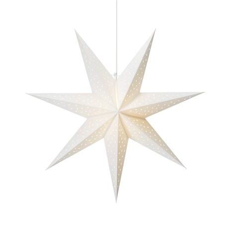 Biała wisząca gwiazda świąteczna Clara na okno