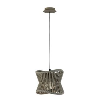 Lampa wisząca Polinesia M z ażurowym kloszem i klasą szczelności IP44