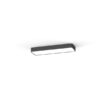 Szara lampa sufitowa Soft Led o wymiarach 63x20 cm