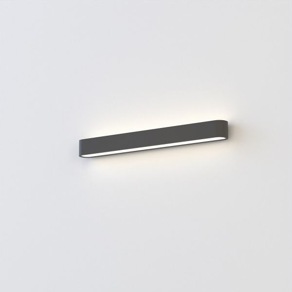 Szary kinkiet Soft LED o wymiarach 63x6 cm