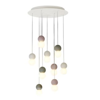 Wisząca lampa Galaxia o średnicy 60 cm w formie kaskady