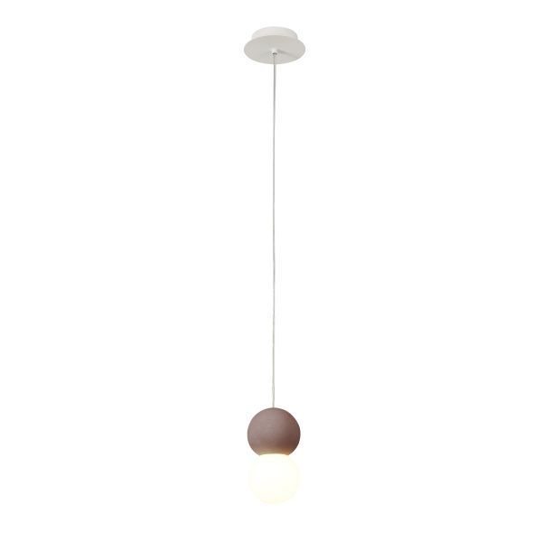 Czerwona betonowa lampa wisząca Galaxia