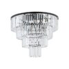 Duża czarna lampa sufitowa Cristal L o kryształowym designie