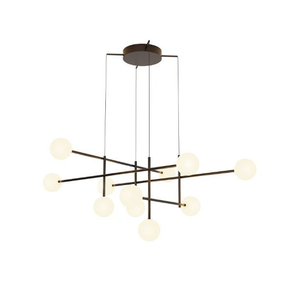 Wisząca lampa Cellar z mlecznymi kulami