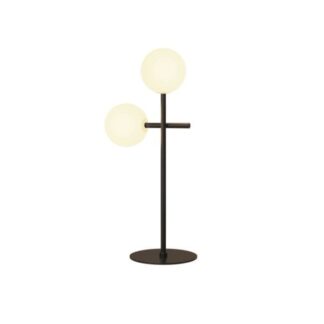 Czarna lampa stołowa Cellar 2 z szklanymi kloszami