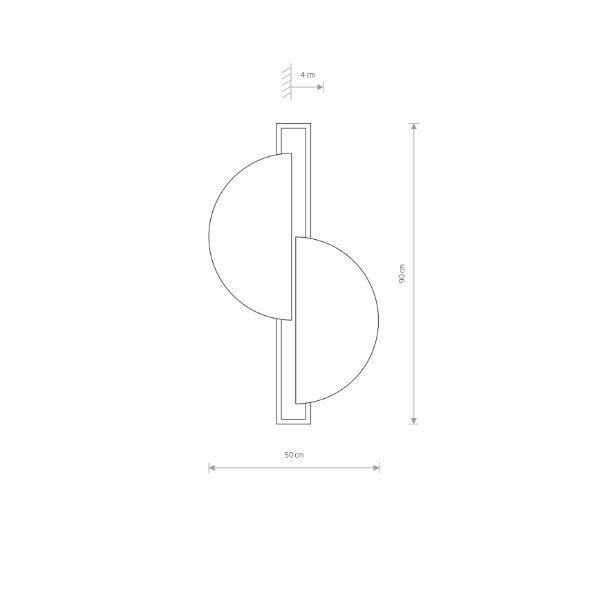 Stylowy kinkiet Sunrise z oświetleniem LED