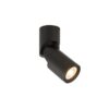 Czarna, regulowana lampa sufitowa Mike