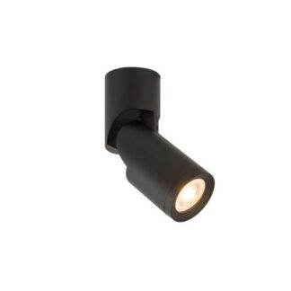 Czarna, regulowana lampa sufitowa Mike