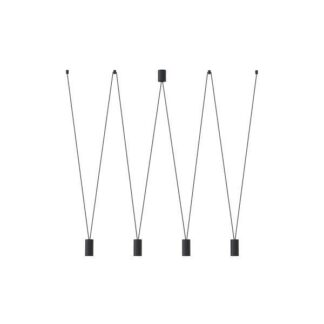 Wisząca lampa More Eye IV w czarnych tubach