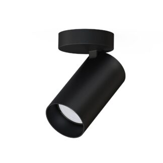 Czarna, regulowana lampa sufitowa Mono