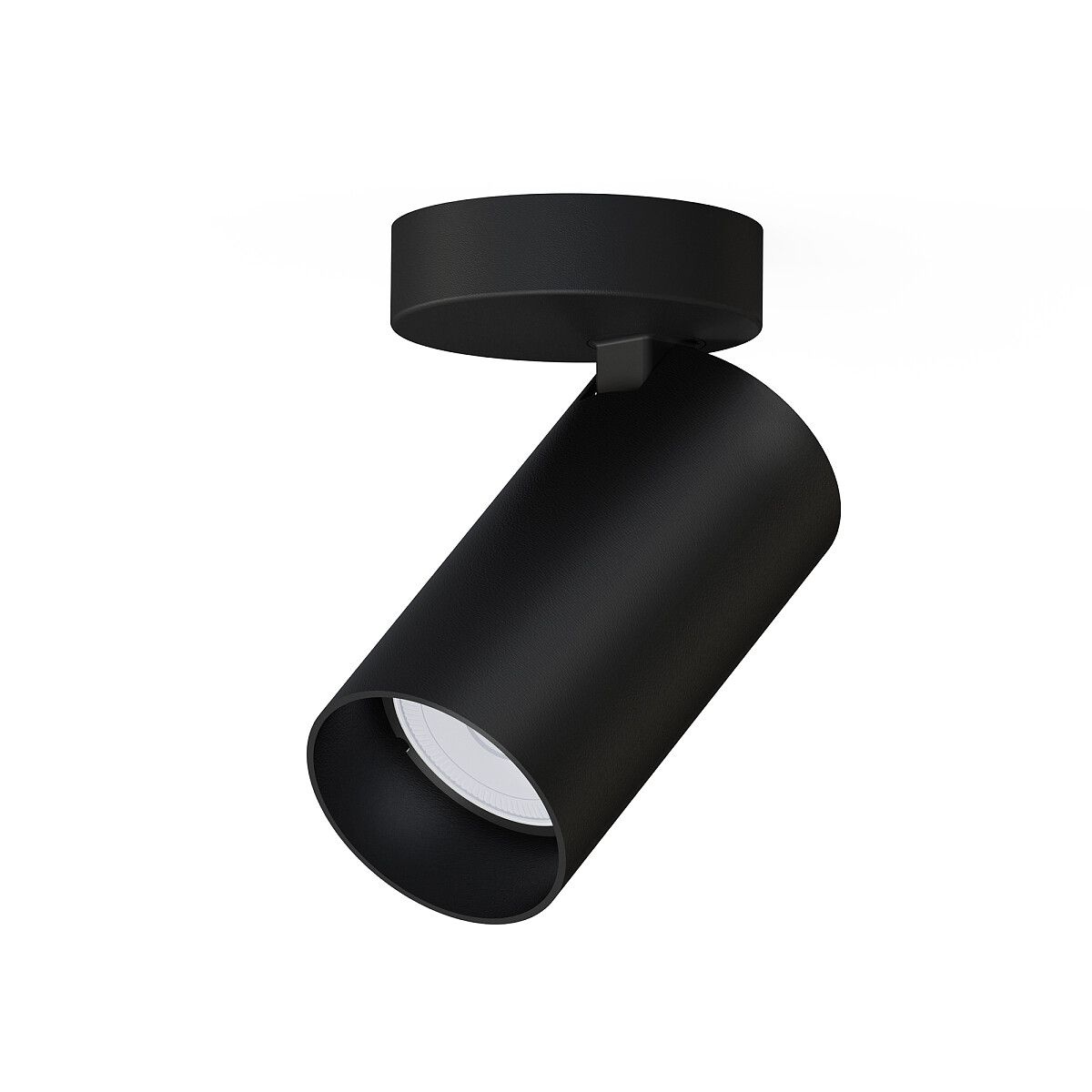 Czarna, regulowana lampa sufitowa Mono