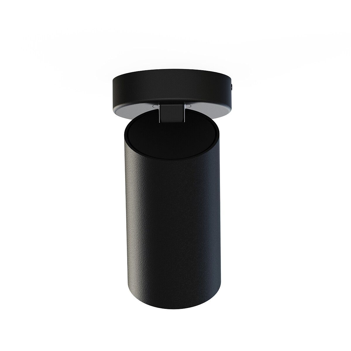 Czarna, regulowana lampa sufitowa Mono