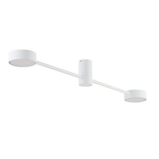 Biała sufitowa lampa Orbit z dwoma kloszami