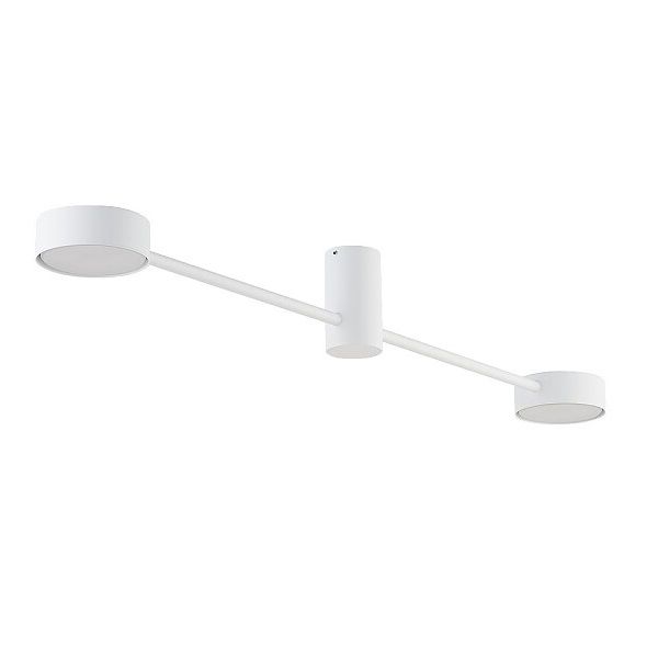 Biała sufitowa lampa Orbit z dwoma kloszami