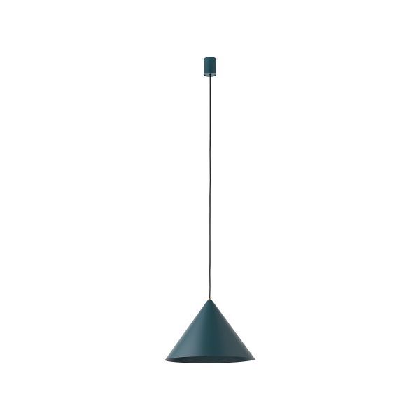 Wisząca lampa Zenith M w zielonym, stożkowym kształcie