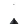 Duża wisząca lampa Zenith L w kształcie czarnego stożka