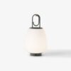 Zielona lampa stołowa Lucca SC51 z ładowaniem USB