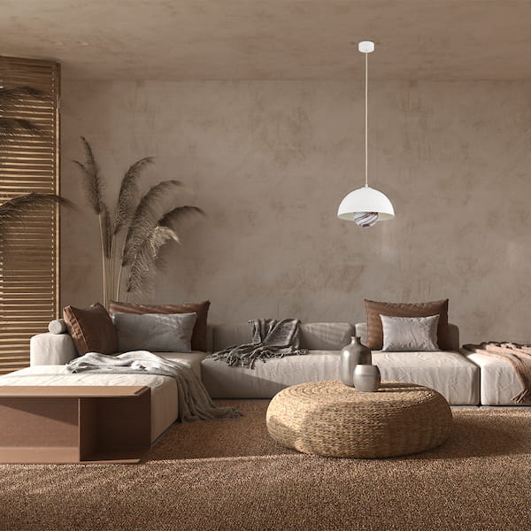 Kremowa, wisząca lampa Piava w kształcie szklanej kuli