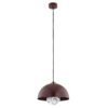 Wisząca lampa Piava w odcieniu czekoladowego brązu