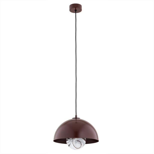 Wisząca lampa Piava w odcieniu czekoladowego brązu