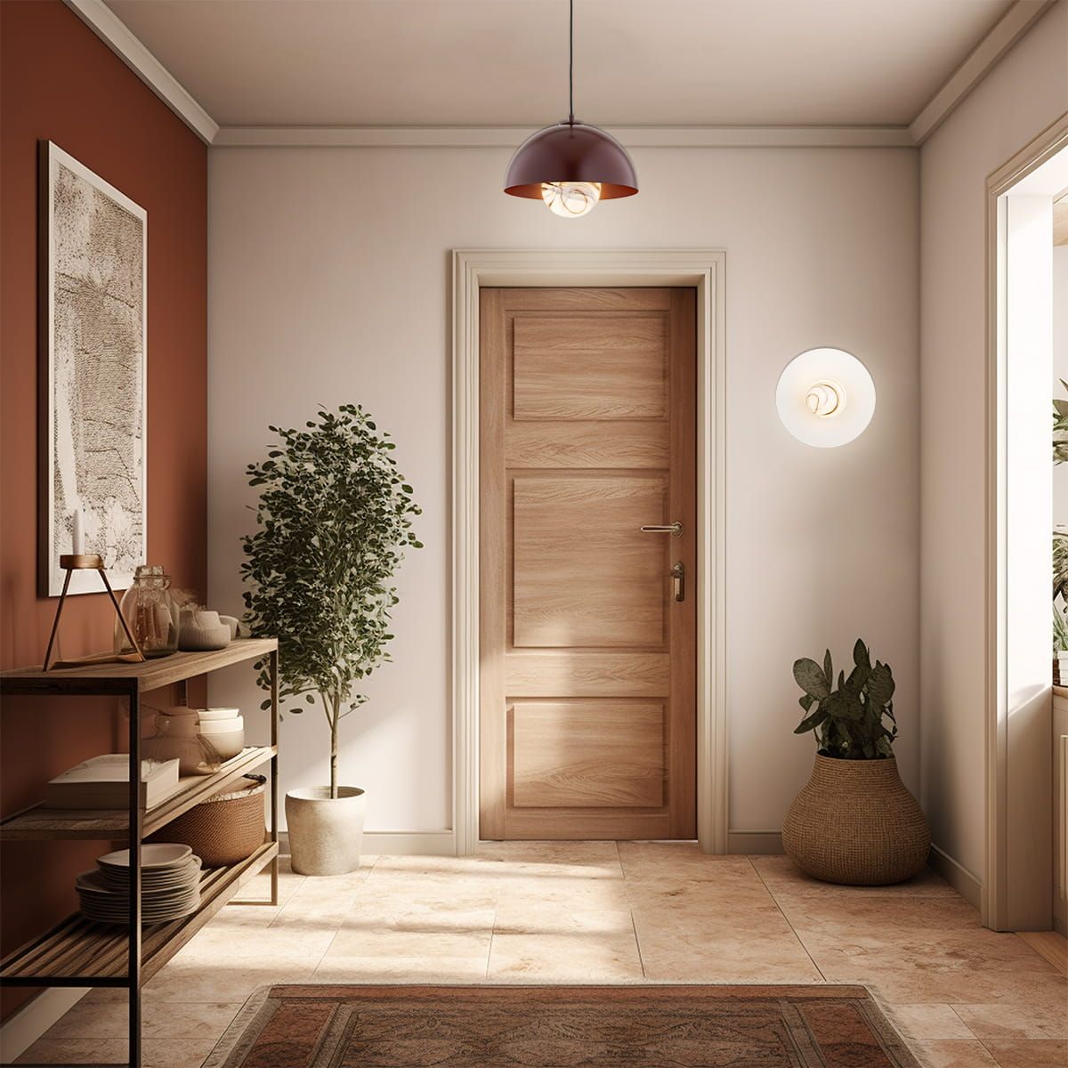 Wisząca lampa Piava w odcieniu czekoladowego brązu