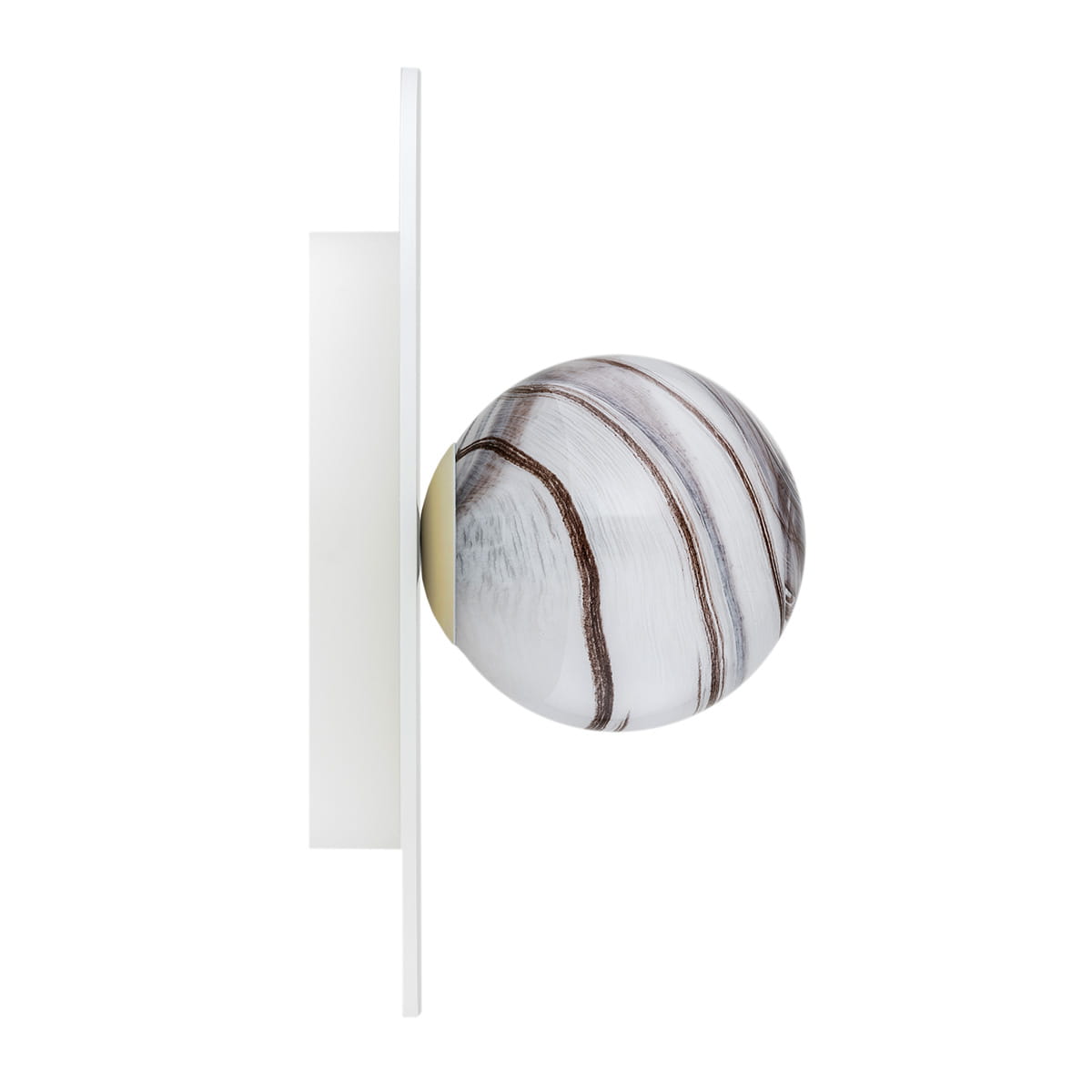 Kinkiet Piava w kremowym kolorze ze szklanym kloszem