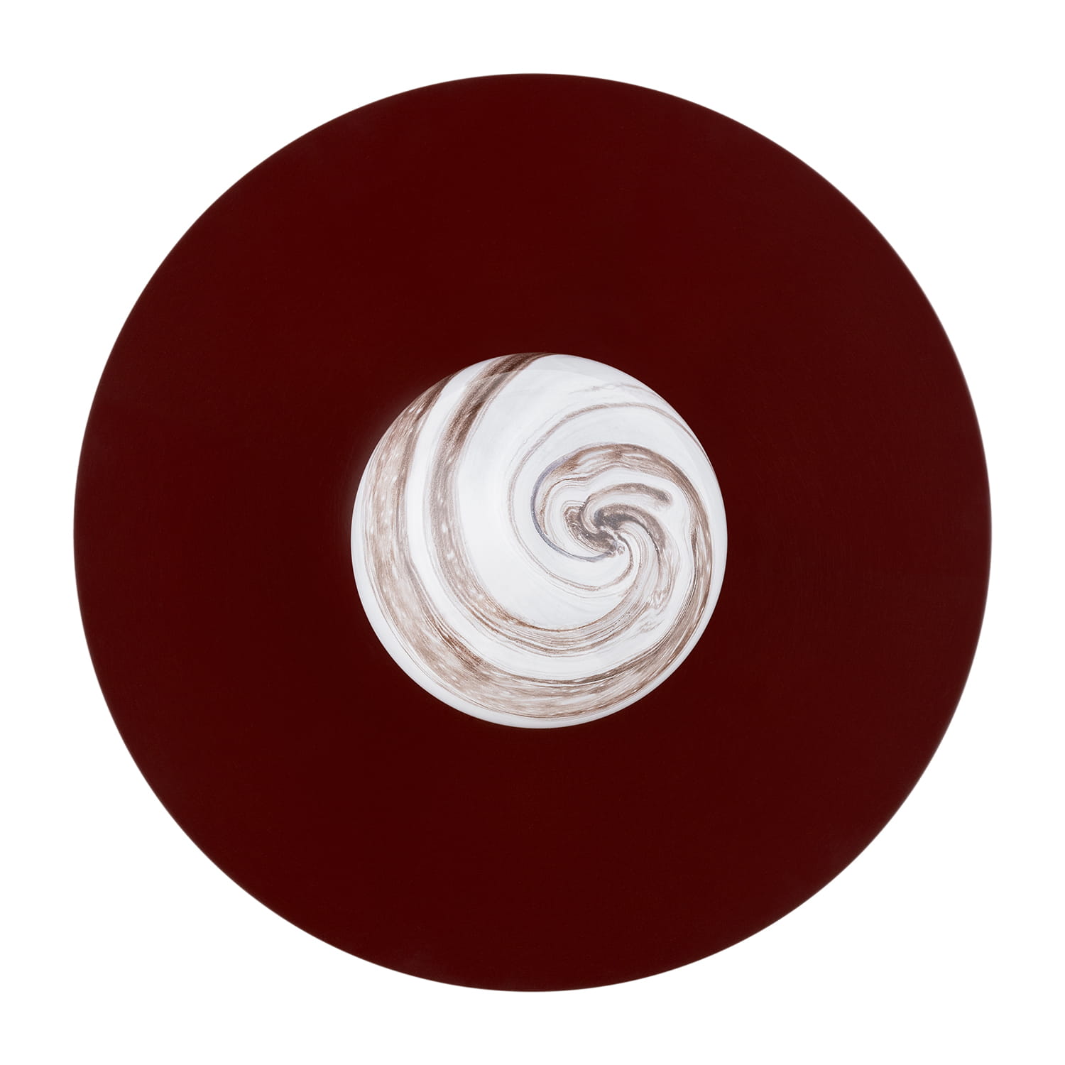 Okrągły kinkiet Piava w brązowym kolorze ze szklanym kloszem