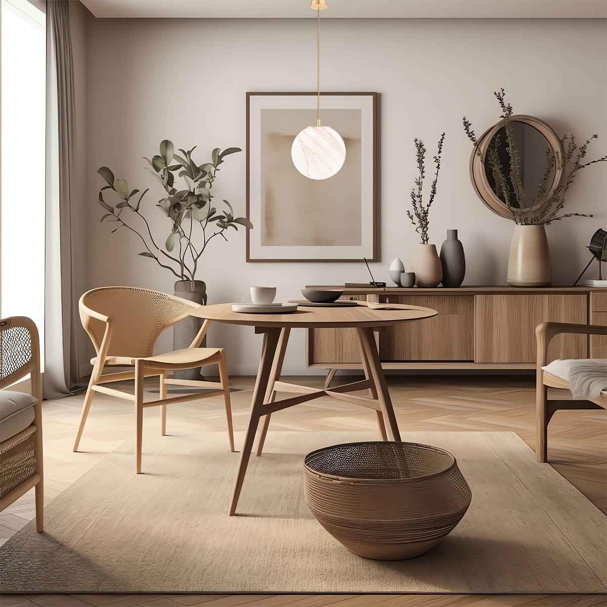 Duża, szklana lampa wisząca Almiros w złotym kolorze