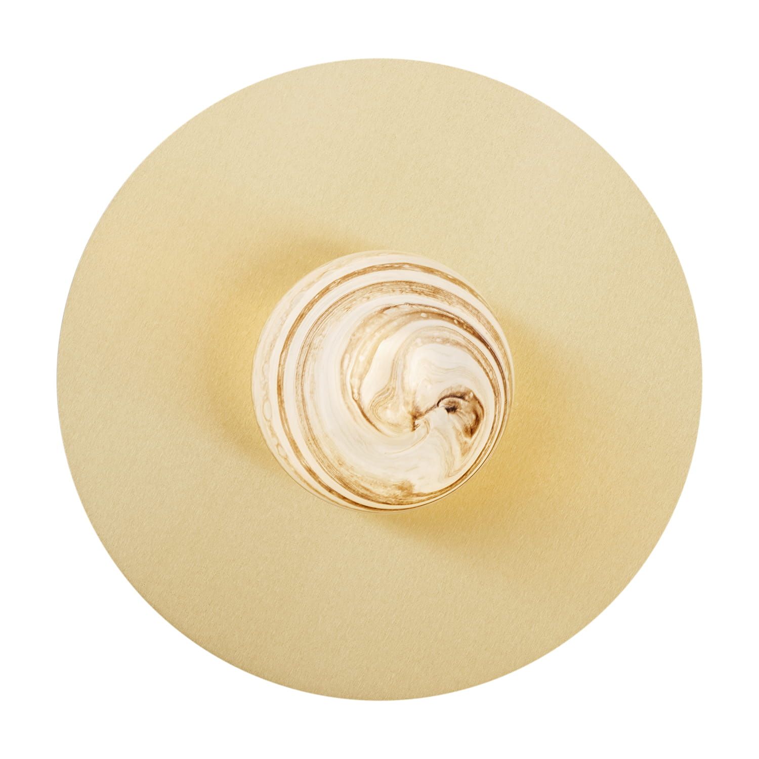 Złoty kinkiet Piava z eleganckim szklanym kloszem