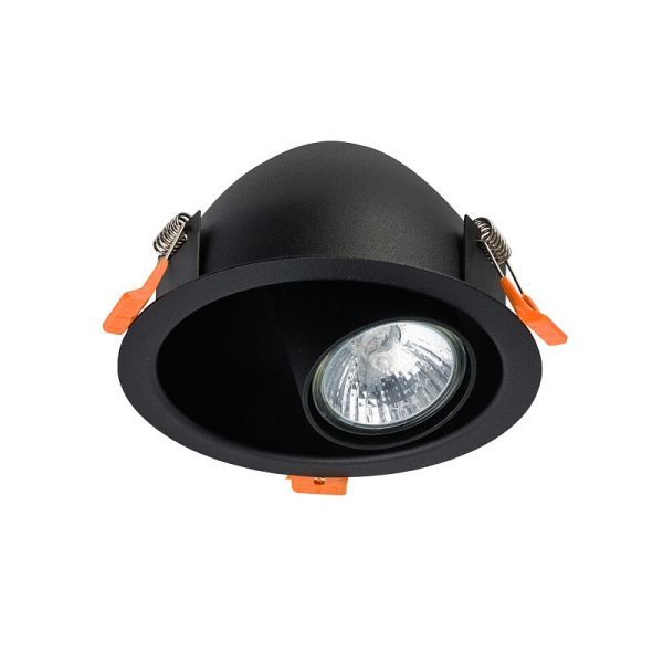 Czarne podtynkowe oczko sufitowe Dot