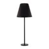 Czarna podłogowa lampa Moss z obszernym abażurem